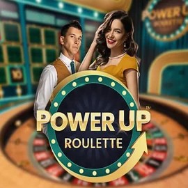 Official Live Casino logo: PowerUP Roulette by Pragmatic Play at Pistolo Casino
