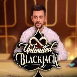 Unlimited Blackjack slot logo by Ezugi at Pistolo CasinoUnlimited Blackjack